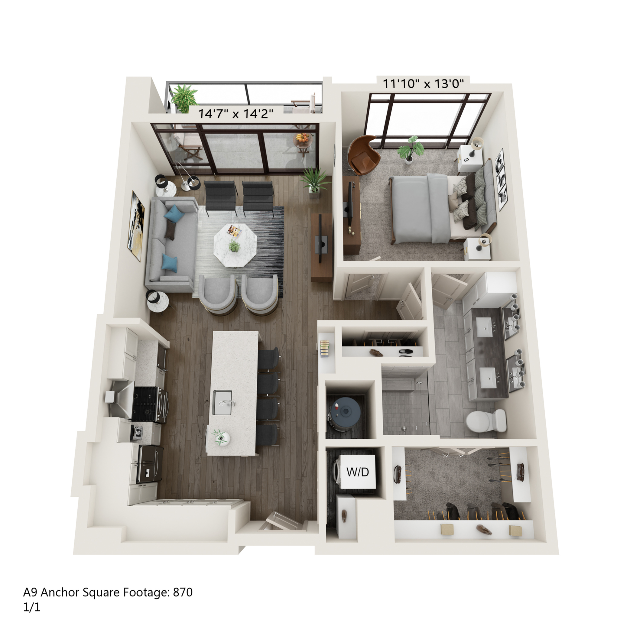 Floor plan layout diagram for A9