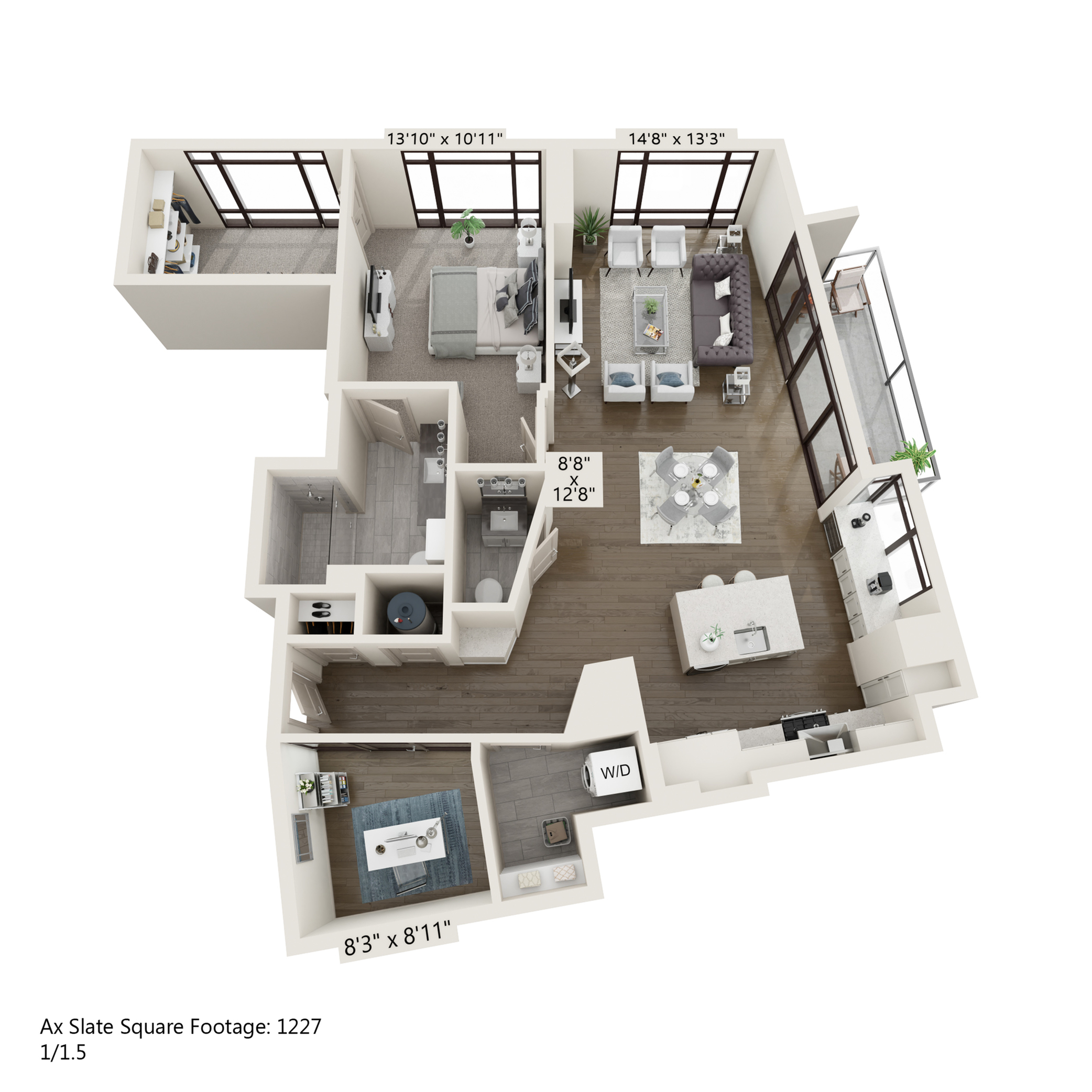Floor plan layout diagram for AX