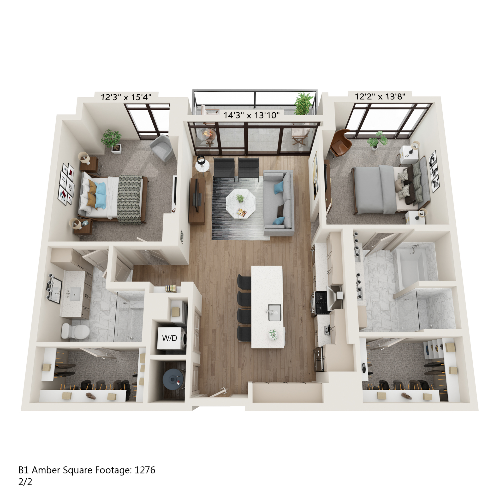 Floor plan layout diagram for B1