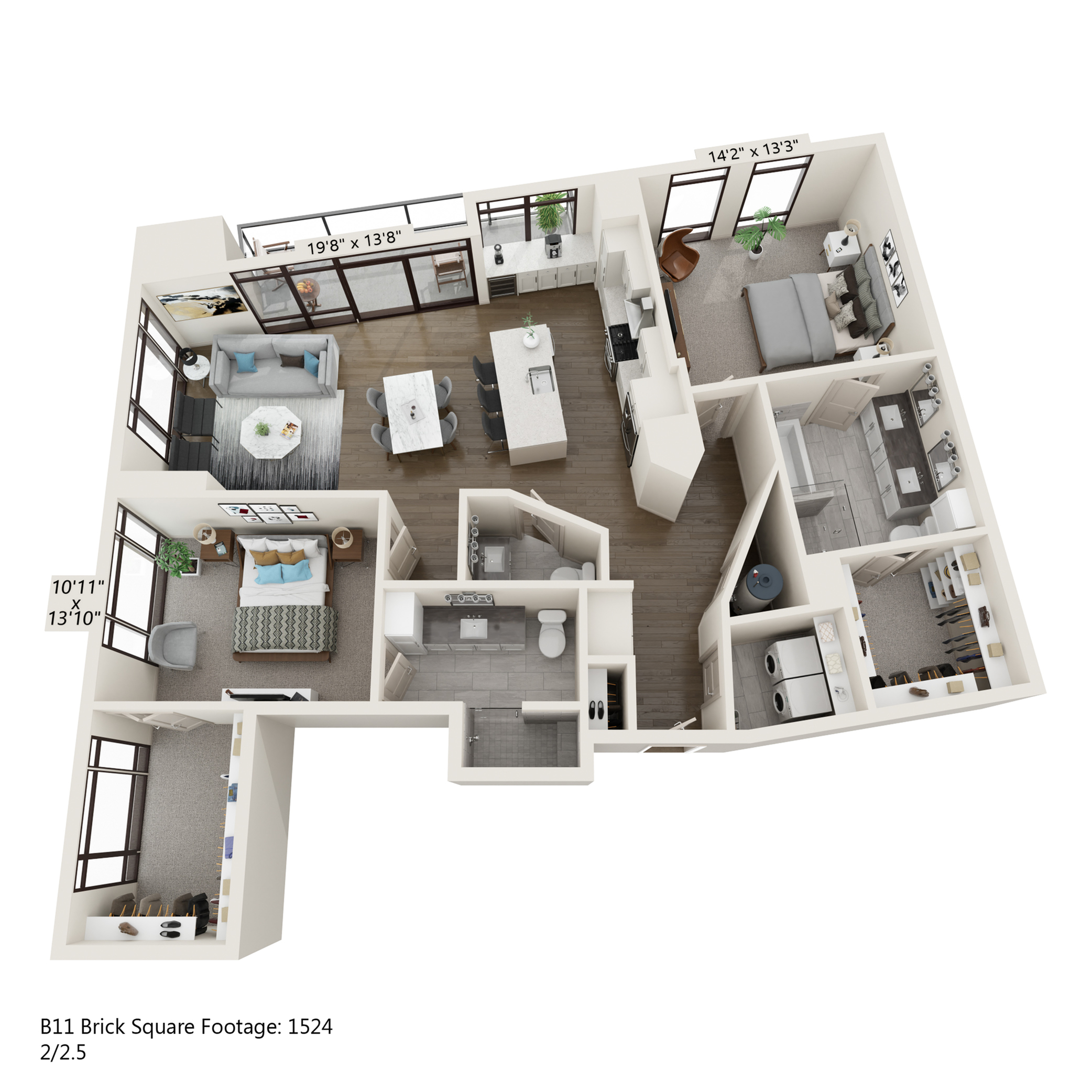 Floor plan layout diagram for B11