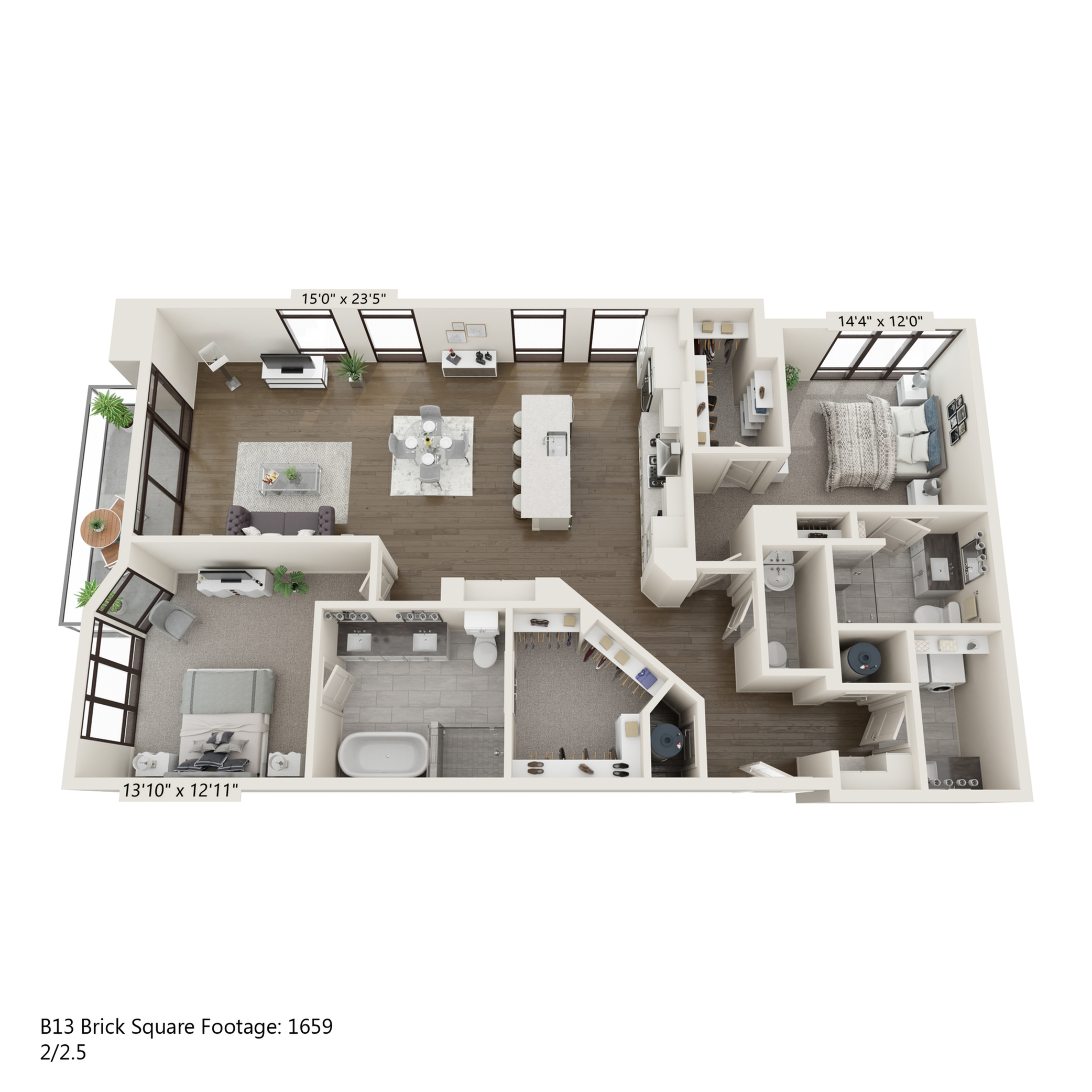 Floor plan layout diagram for B13