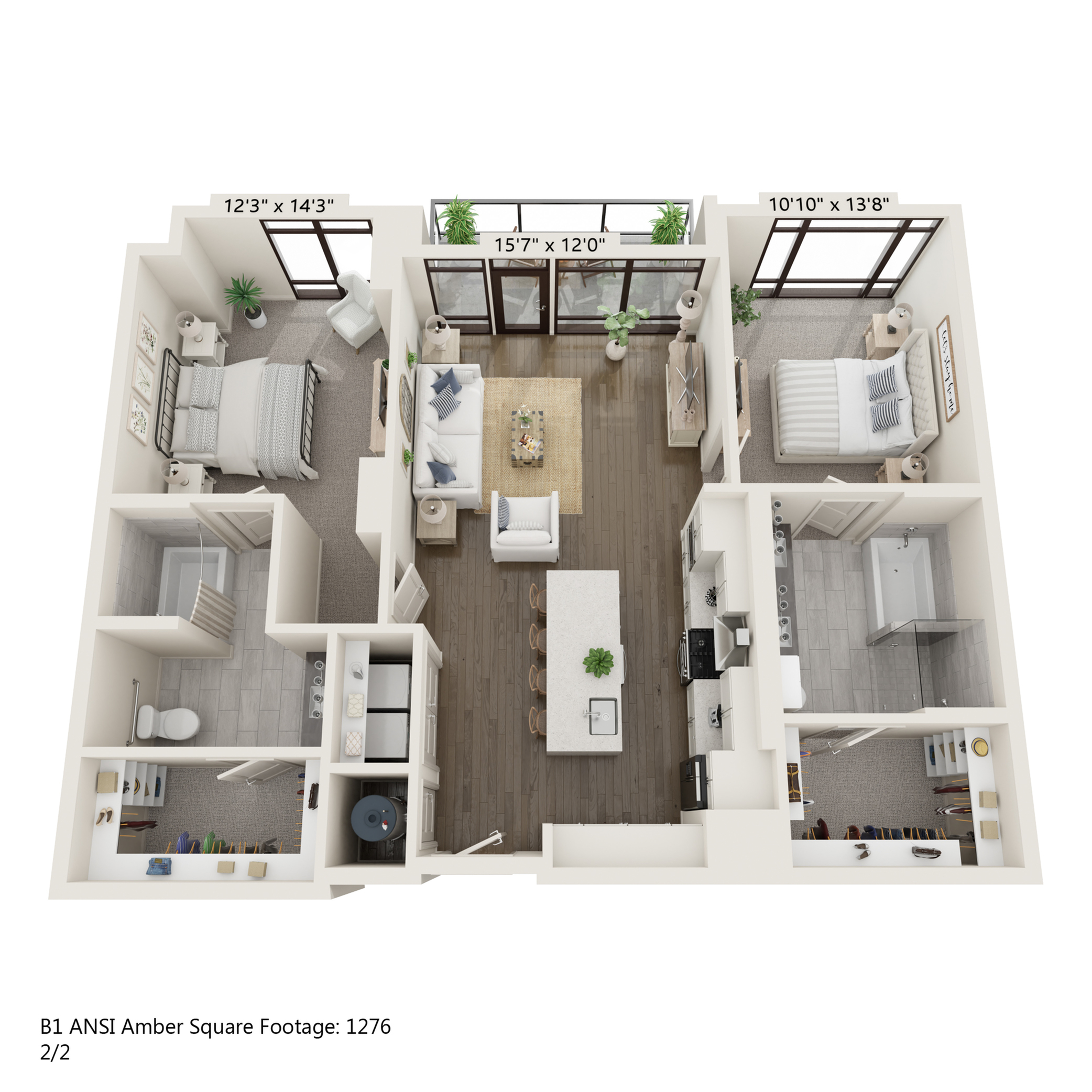 Floor plan layout diagram for B1 ANSI
