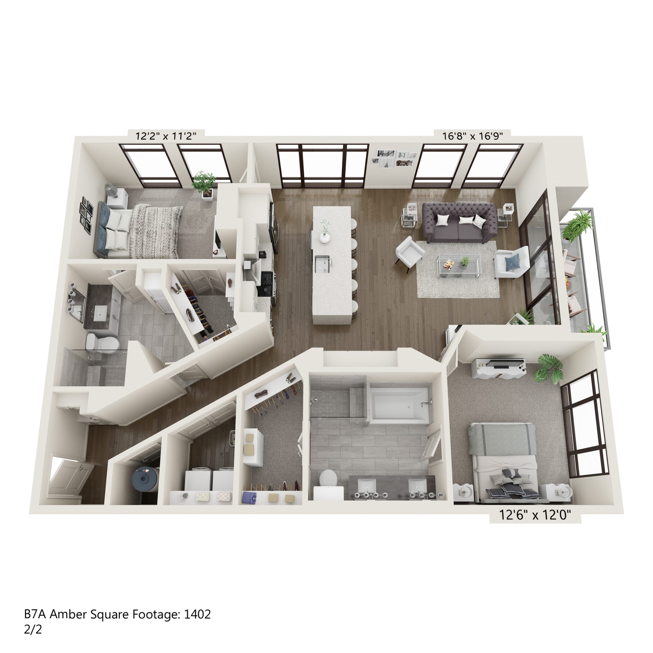 Floor plan layout diagram for B7A