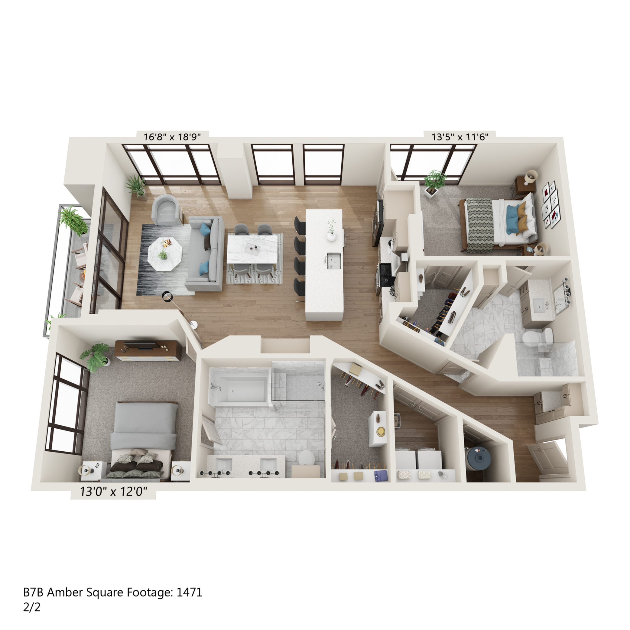 Floor plan layout diagram for B7B