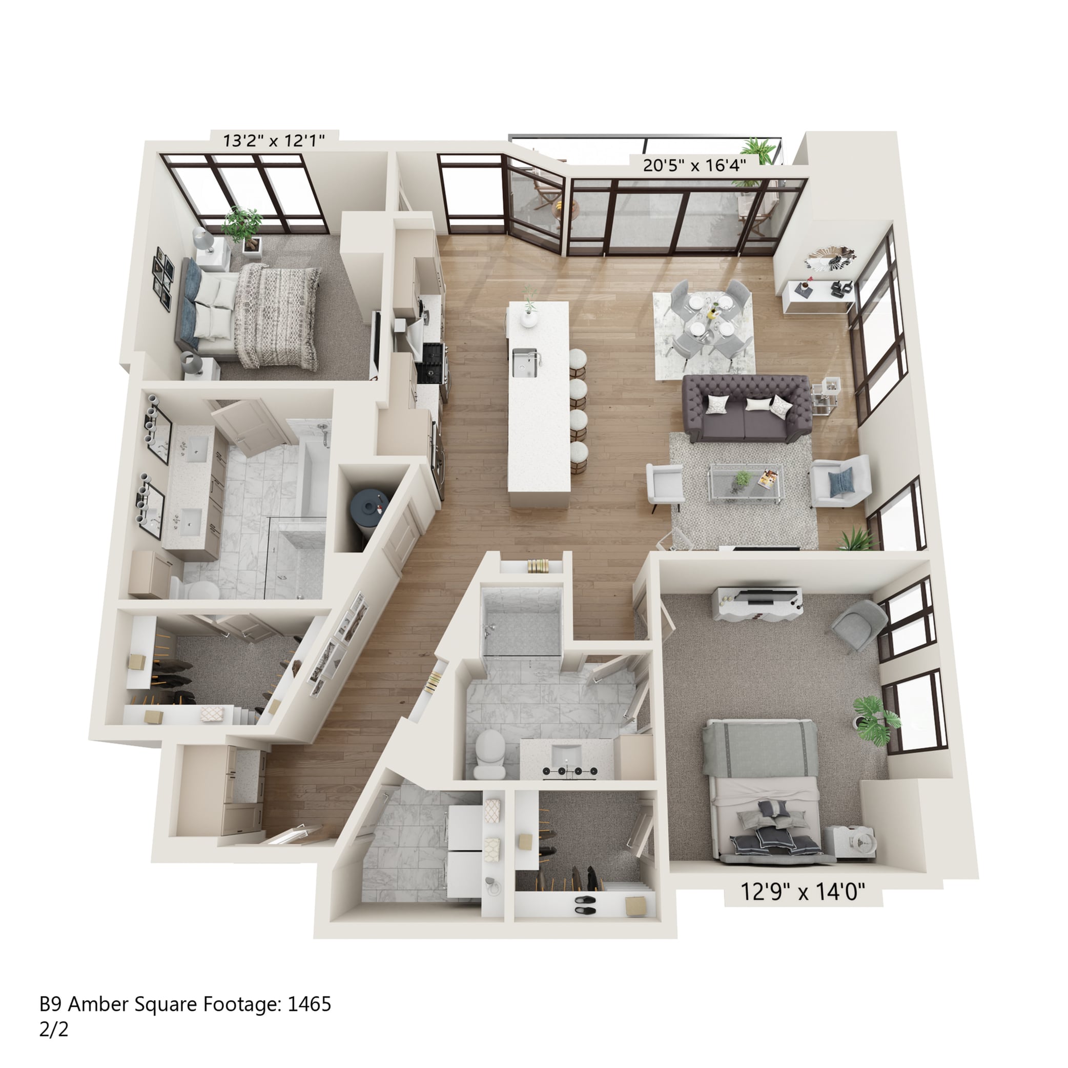 Floor plan layout diagram for B9