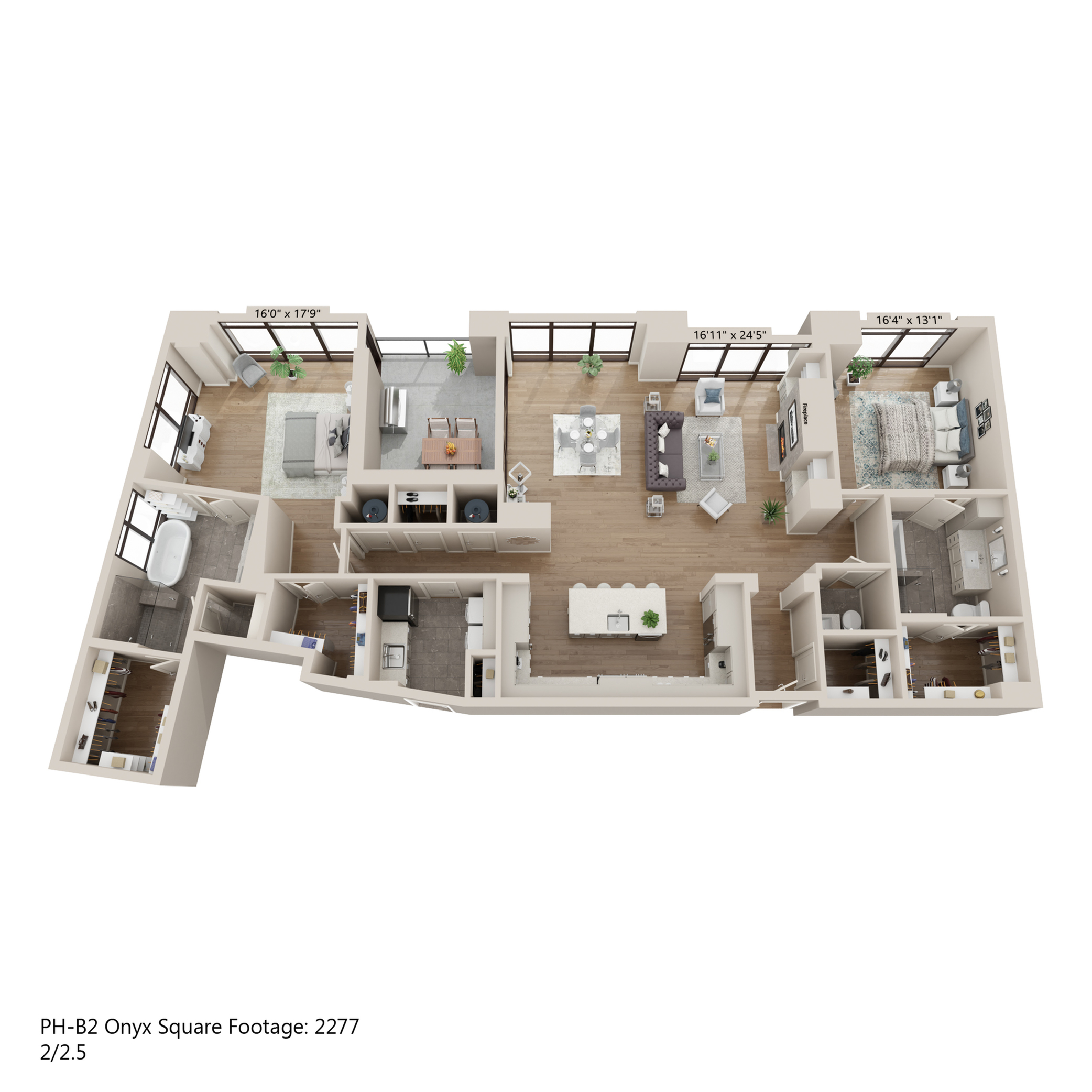 Floor plan layout diagram for PH-B2