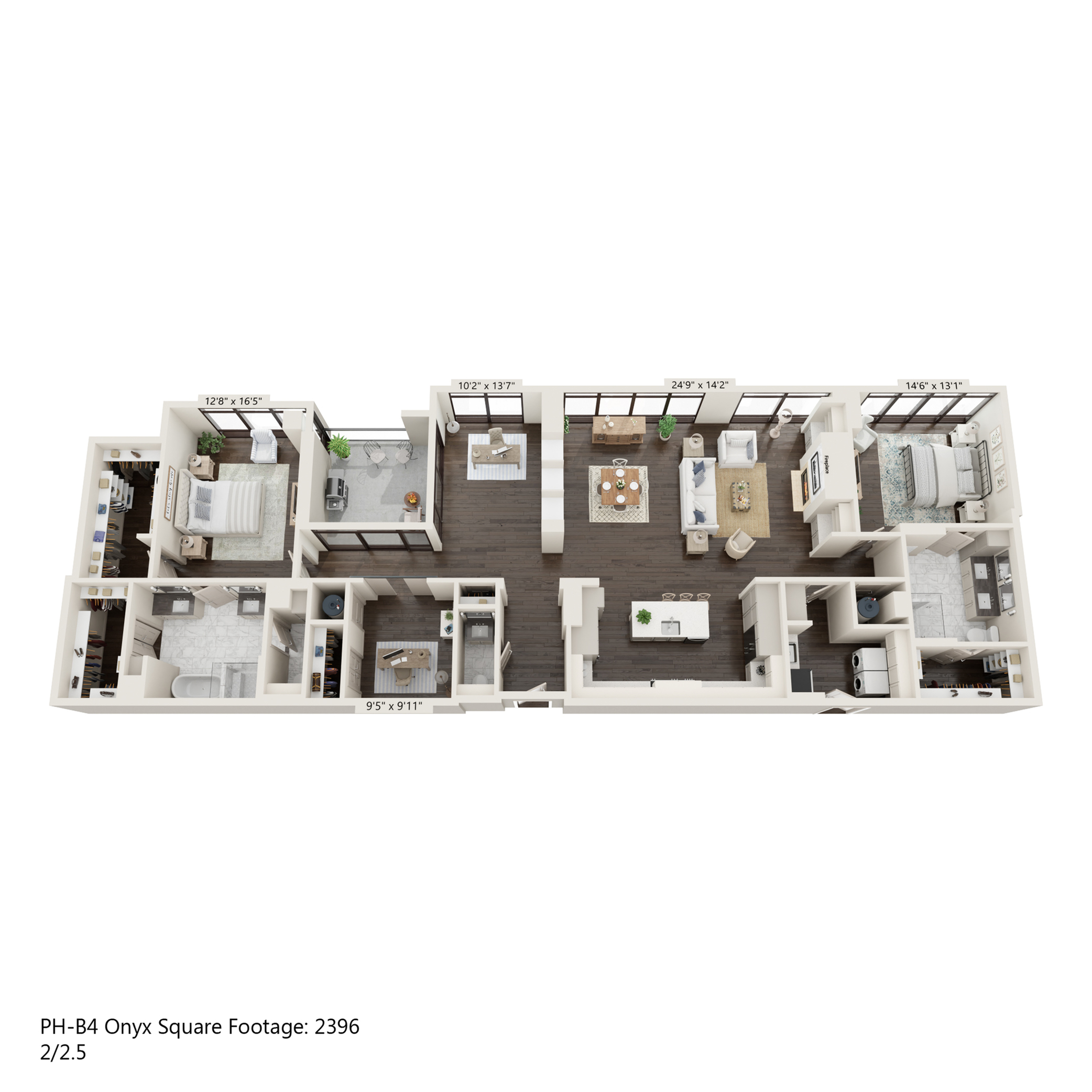 Floor plan layout diagram for PH-B4