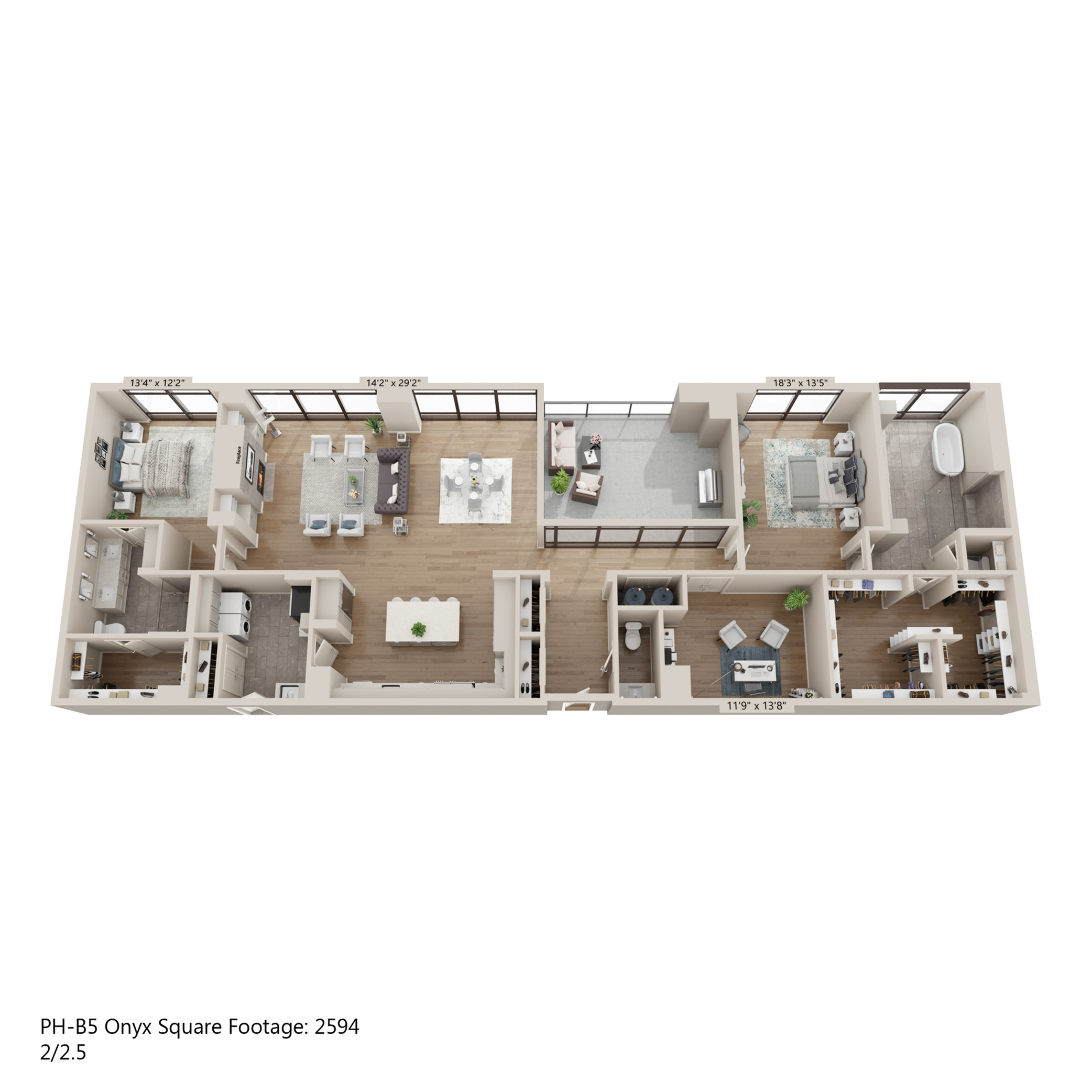 Floor plan layout diagram for PH-B5