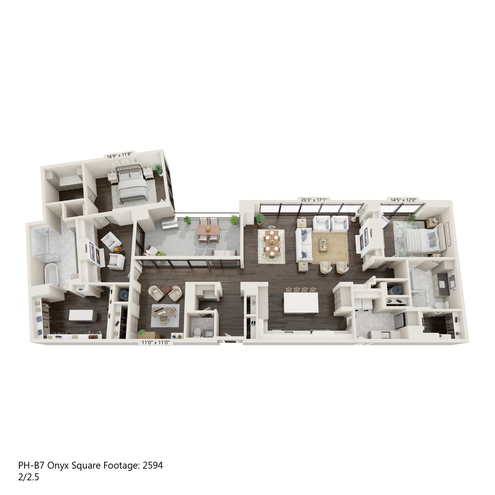 Floor plan layout diagram for PH-B7