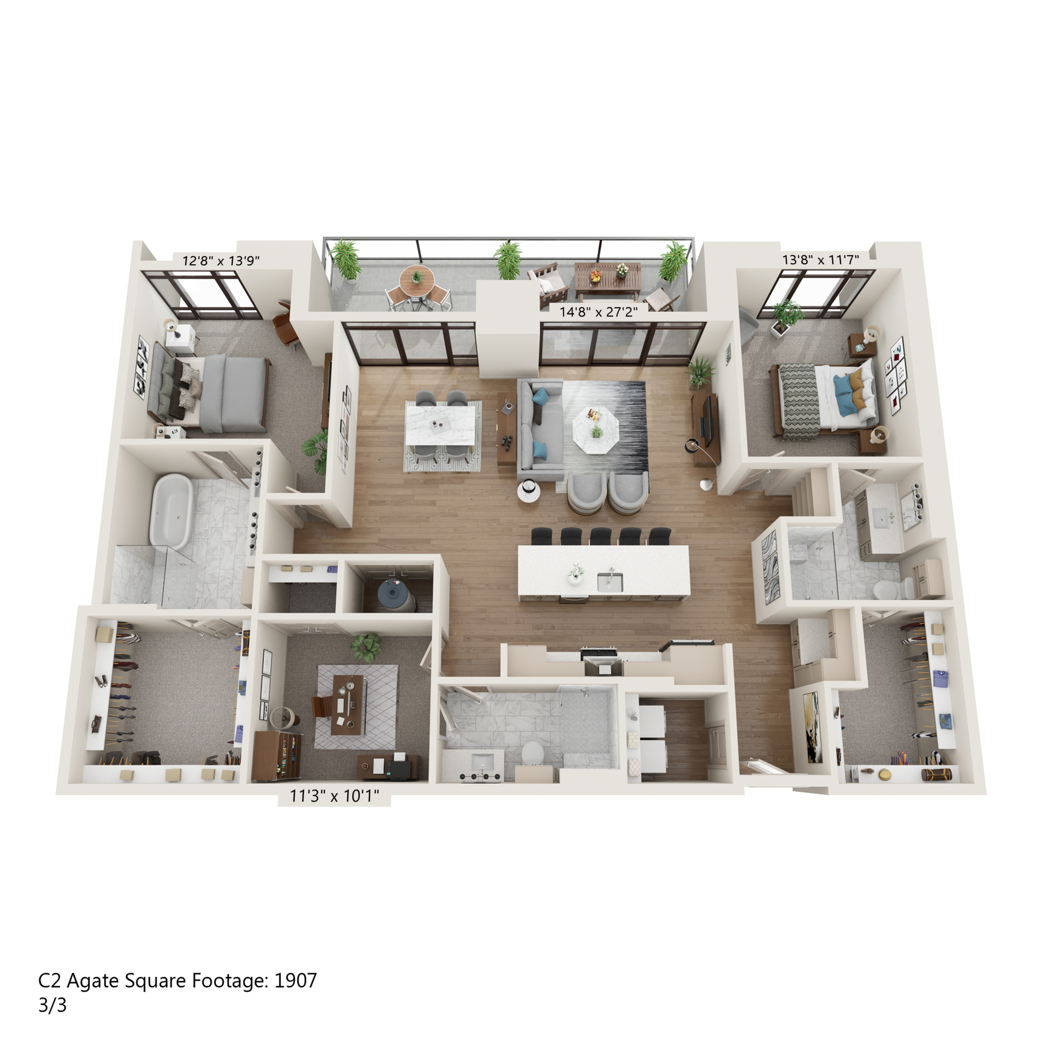 Floor plan layout diagram for C2