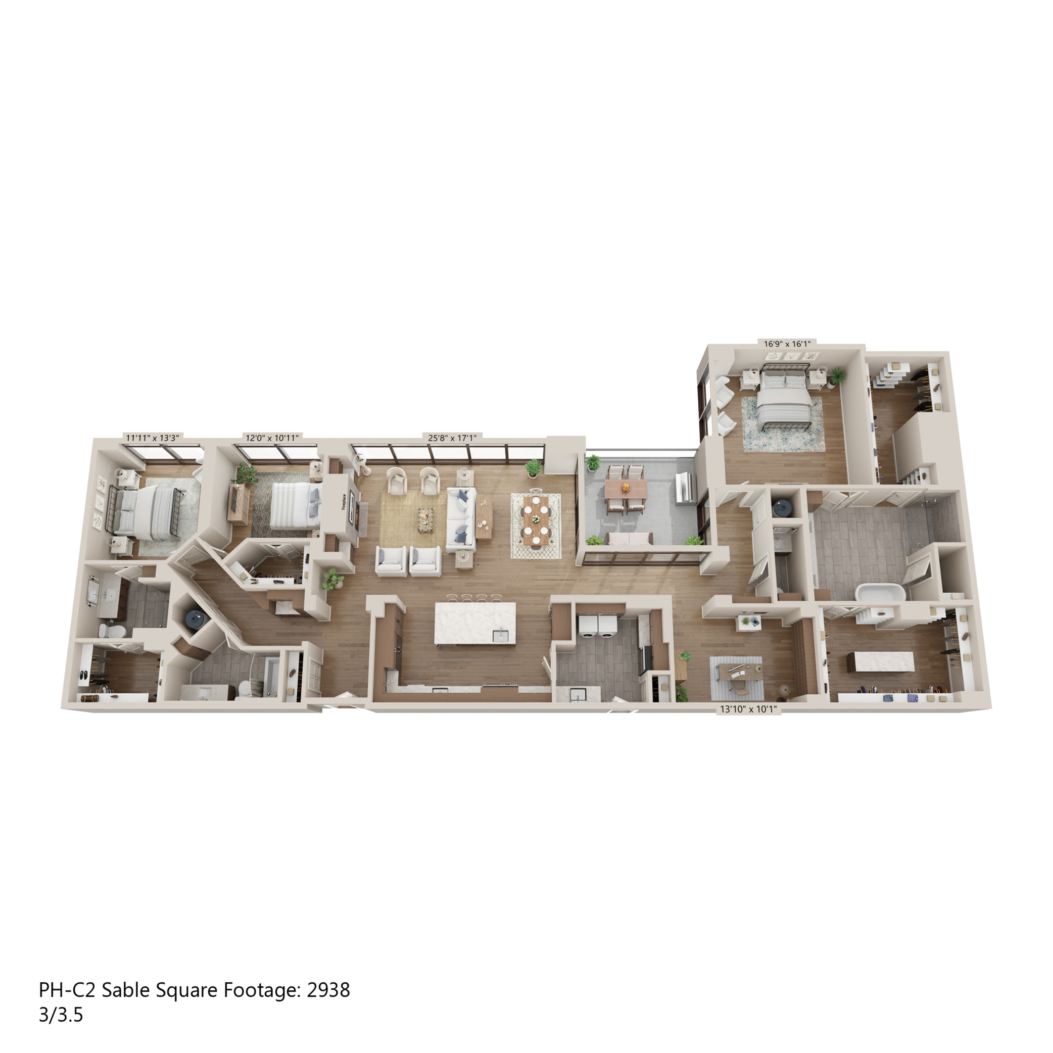 Floor plan layout diagram for PH-C2