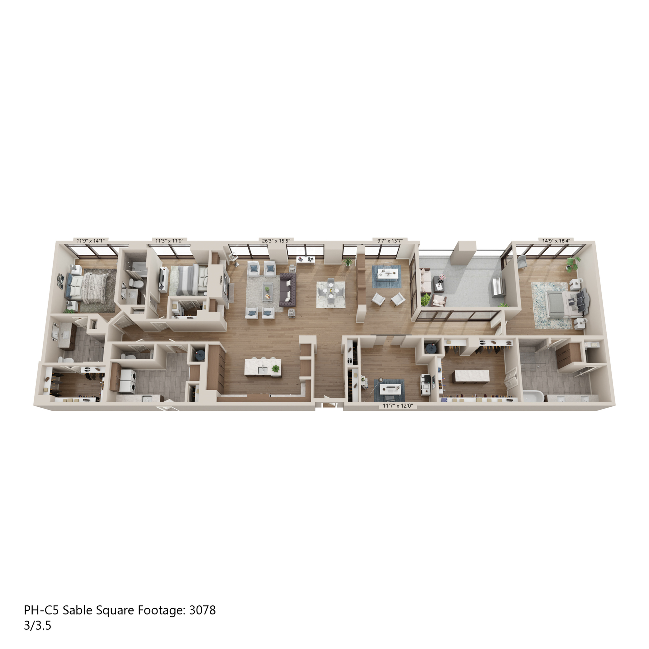 Floor plan layout diagram for PH-C5