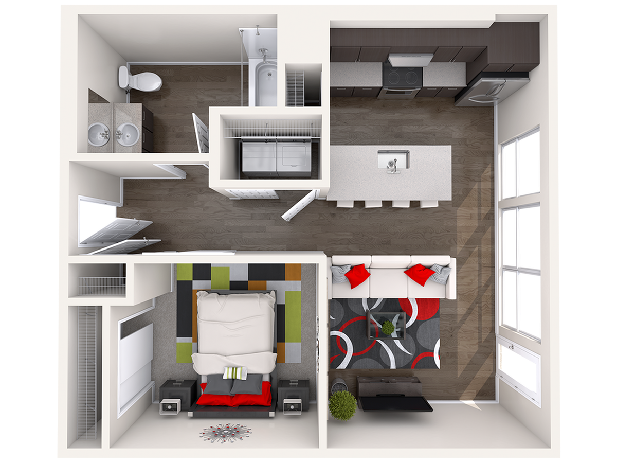 Floor plan layout diagram for A6 (0x1) ADA