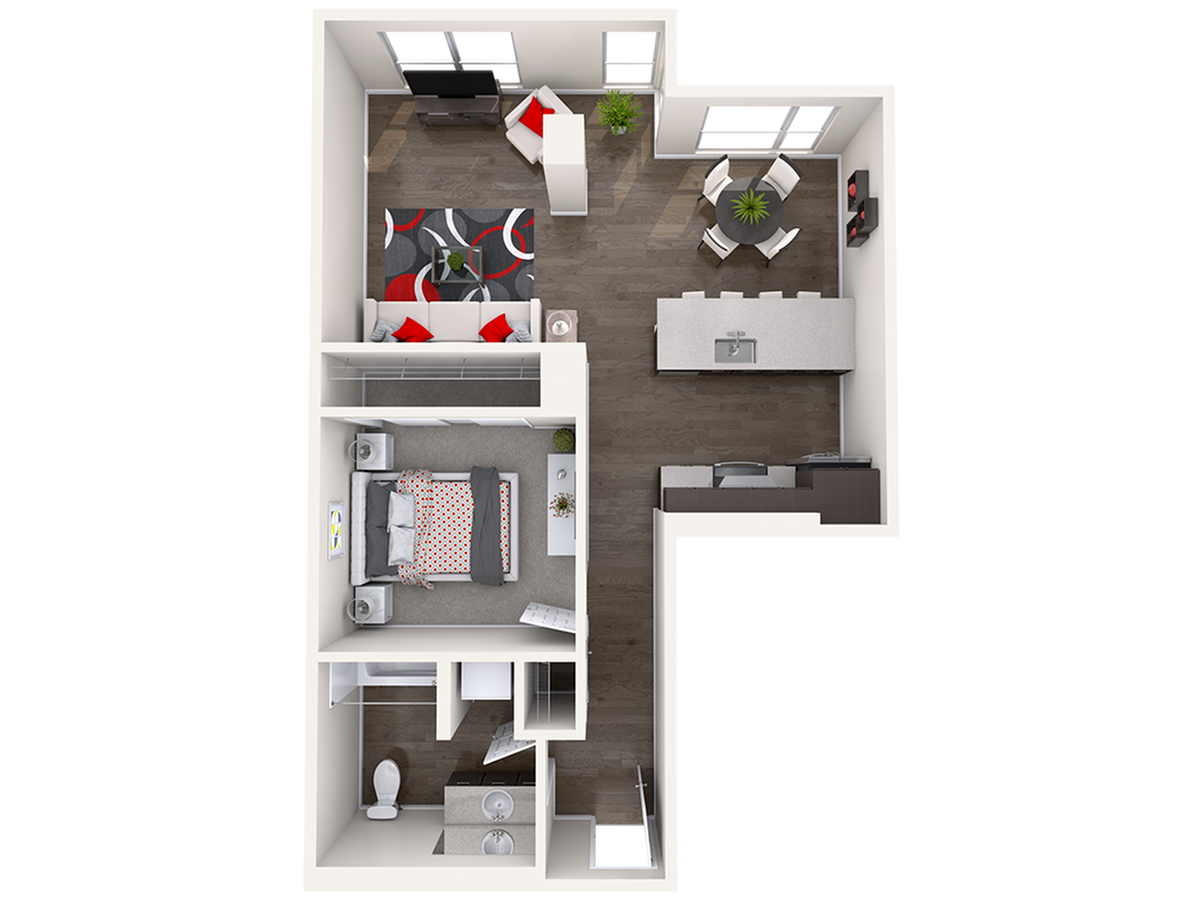 Floor plan layout diagram for B4 (0x1)