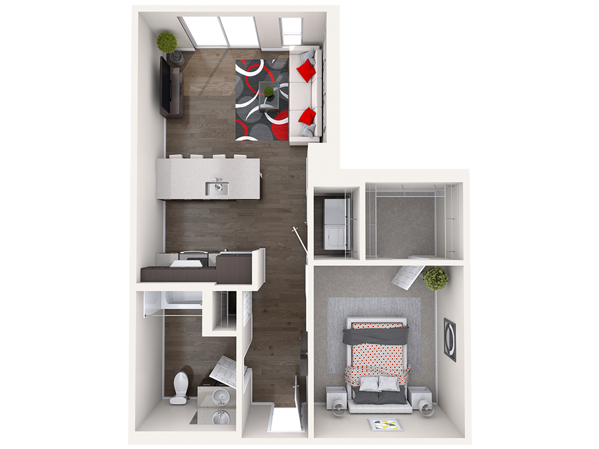 Floor plan layout diagram for A4 (0x1) ADA
