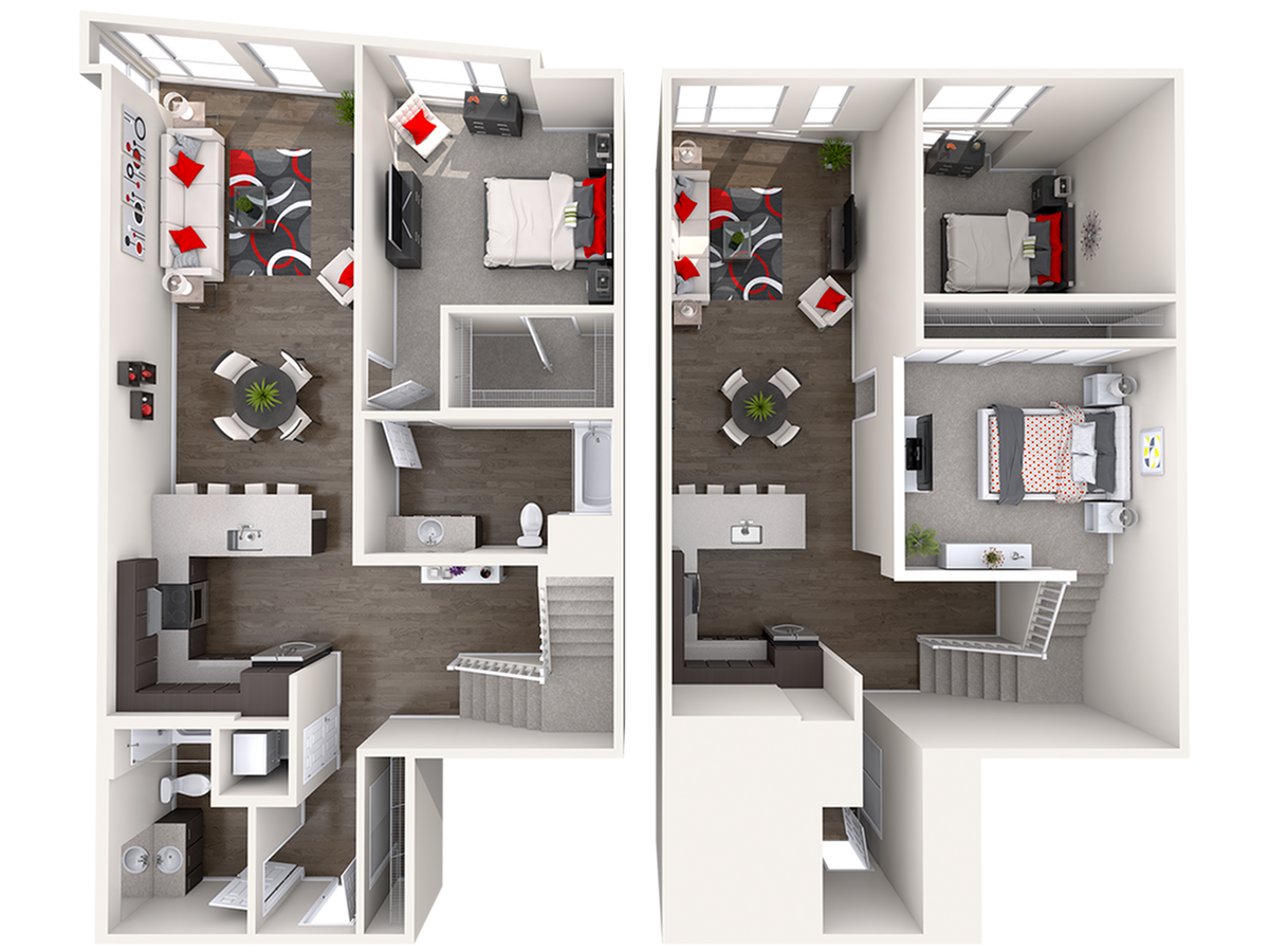 Floor plan layout diagram for CL8 (1x2) + Loft