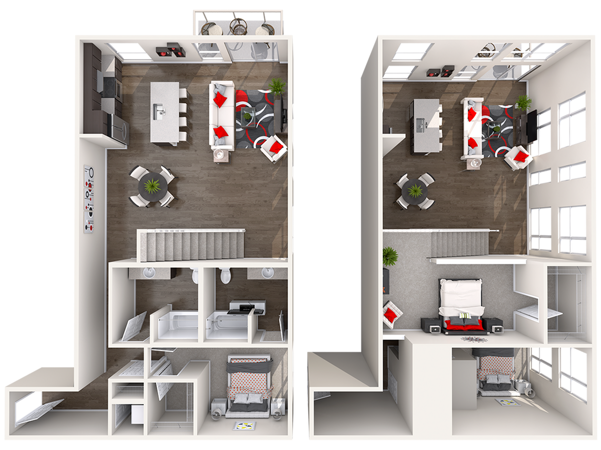 Floor plan layout diagram for CL11 (1x2) + Loft