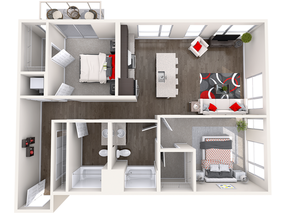 Floor plan layout diagram for C10 (2x2)