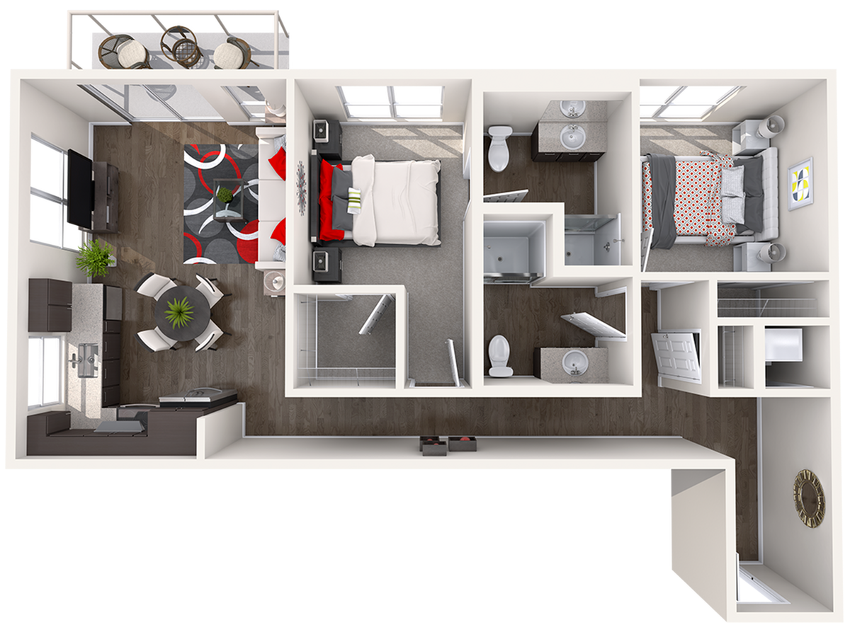 Floor plan layout diagram for C9 (2x2)