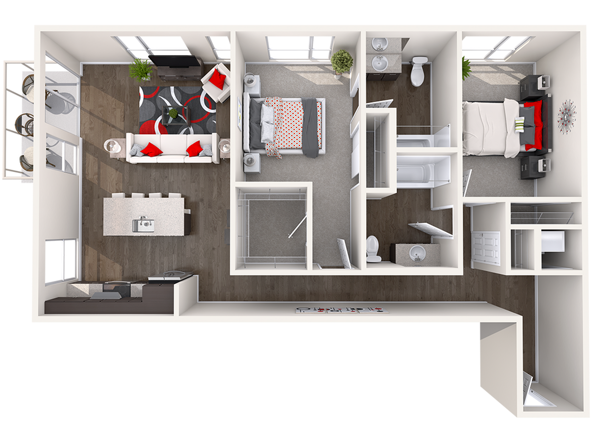 Floor plan layout diagram for C11 (2x2)