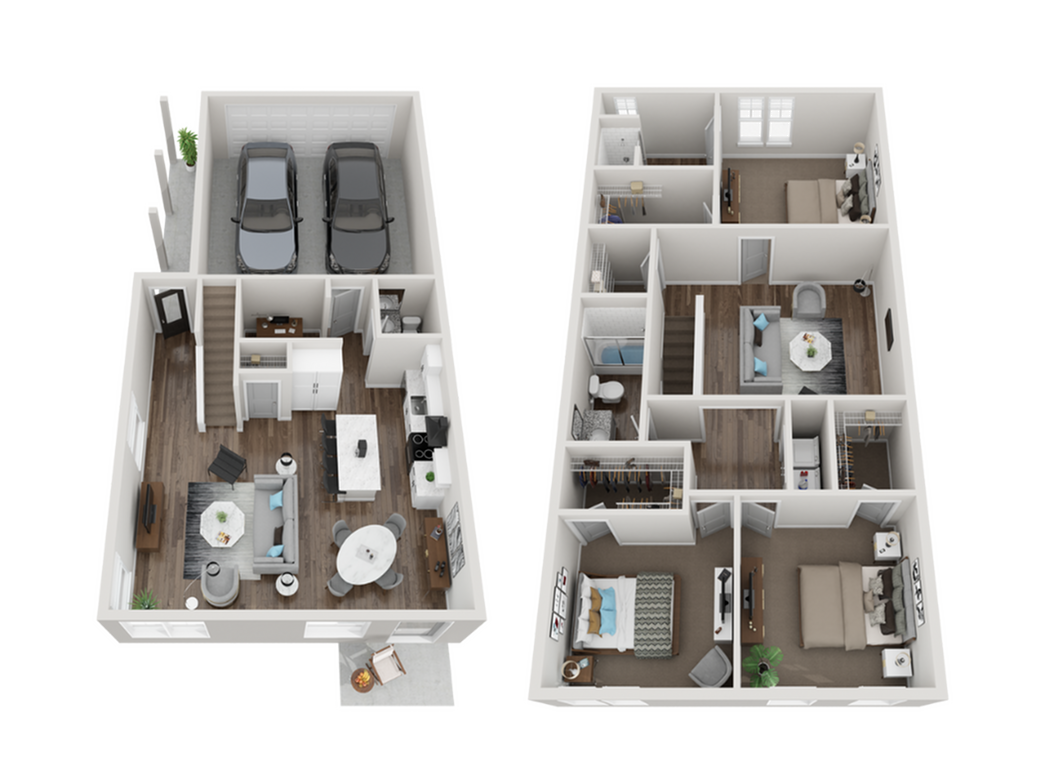 Floor plan layout diagram for Carolina - Duplex