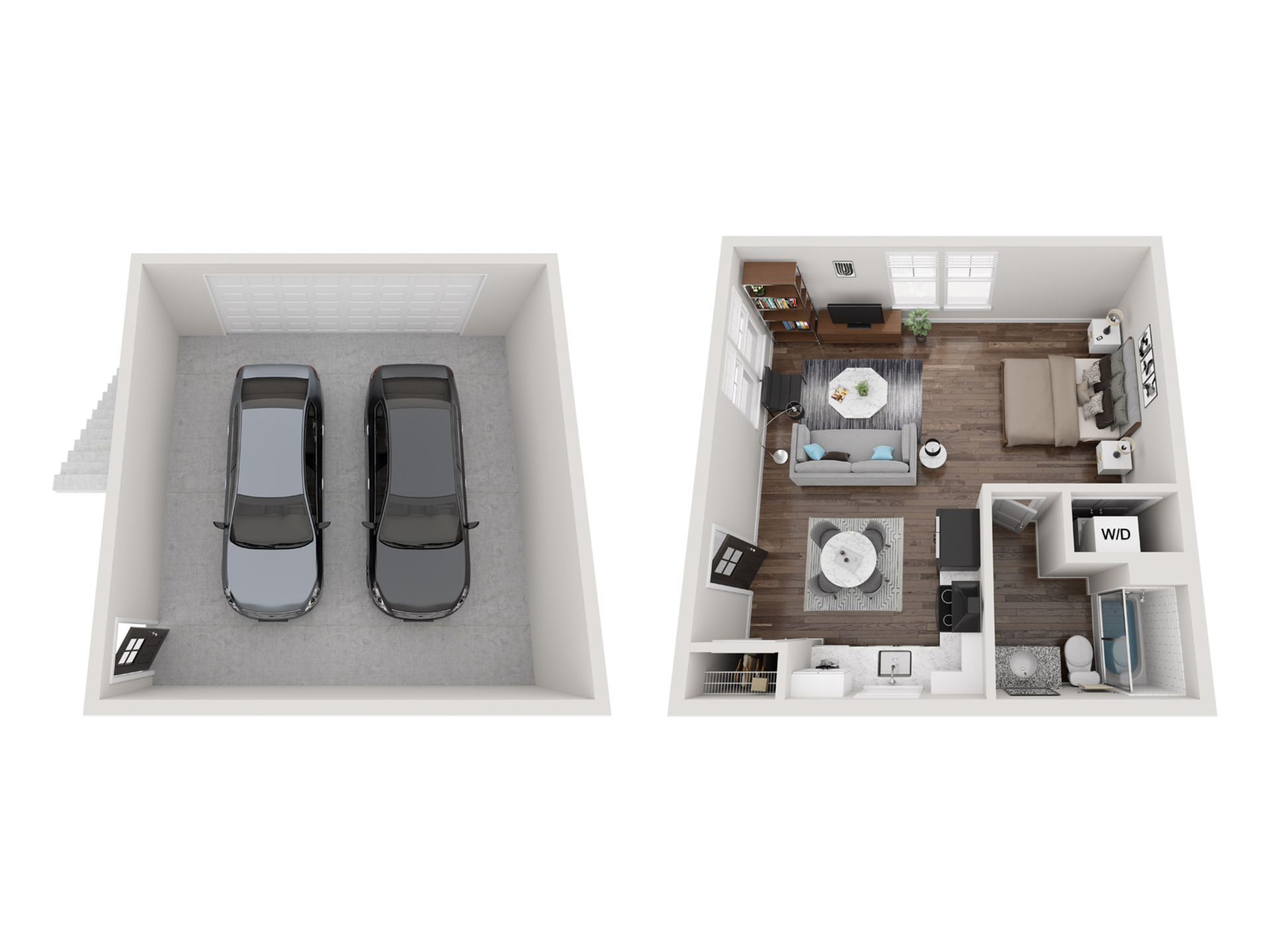 Floor plan layout diagram for Garage Studio