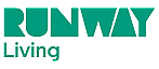 Vibrant logo of Runway Living, featuring bold green typography for a modern and inviting brand aesthetic.