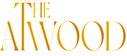 Elegant gold logo displaying 'The Atwood' with stylish typography.