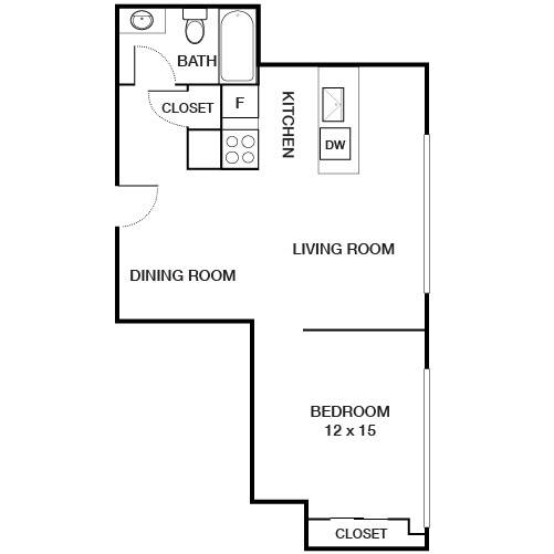 The Lawrence 1 Bed Apartment Boston Lofts