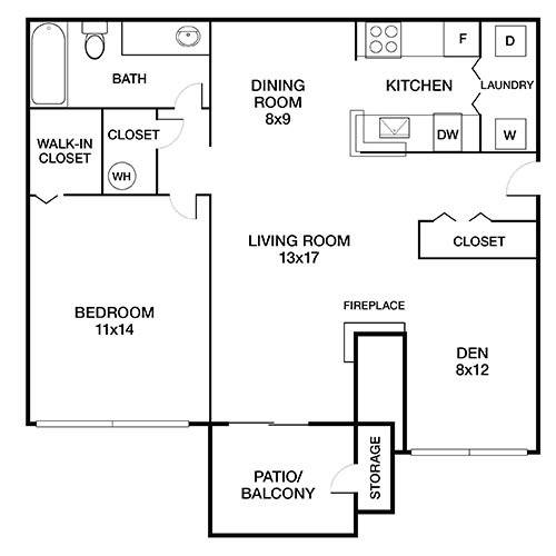 Linden Premier 1 Bed Apartment Bent Tree Apartments