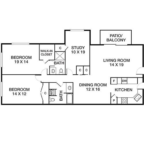 Newport 3 Bed Apartment Royal Crest Warwick Apartment Homes
