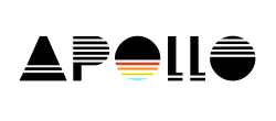 Vibrant retro sunset with colorful horizontal stripes representing a beautiful horizon.