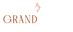 Elegant logo of GrandMarc at the Corner with sophisticated geometric design, showcasing luxury and style.
