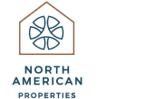 North American Properties logo featuring a modern geometric house design.