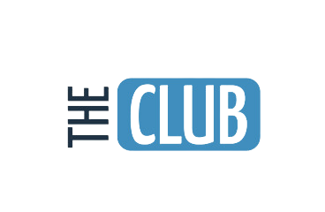 Modern logo design featuring 'The Club' with sleek typography and a contemporary blue color scheme.