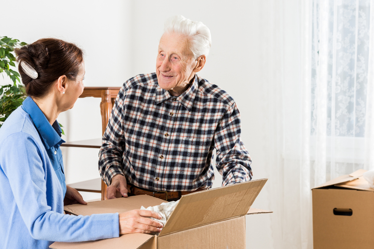 Relocation: Senior adult moving house