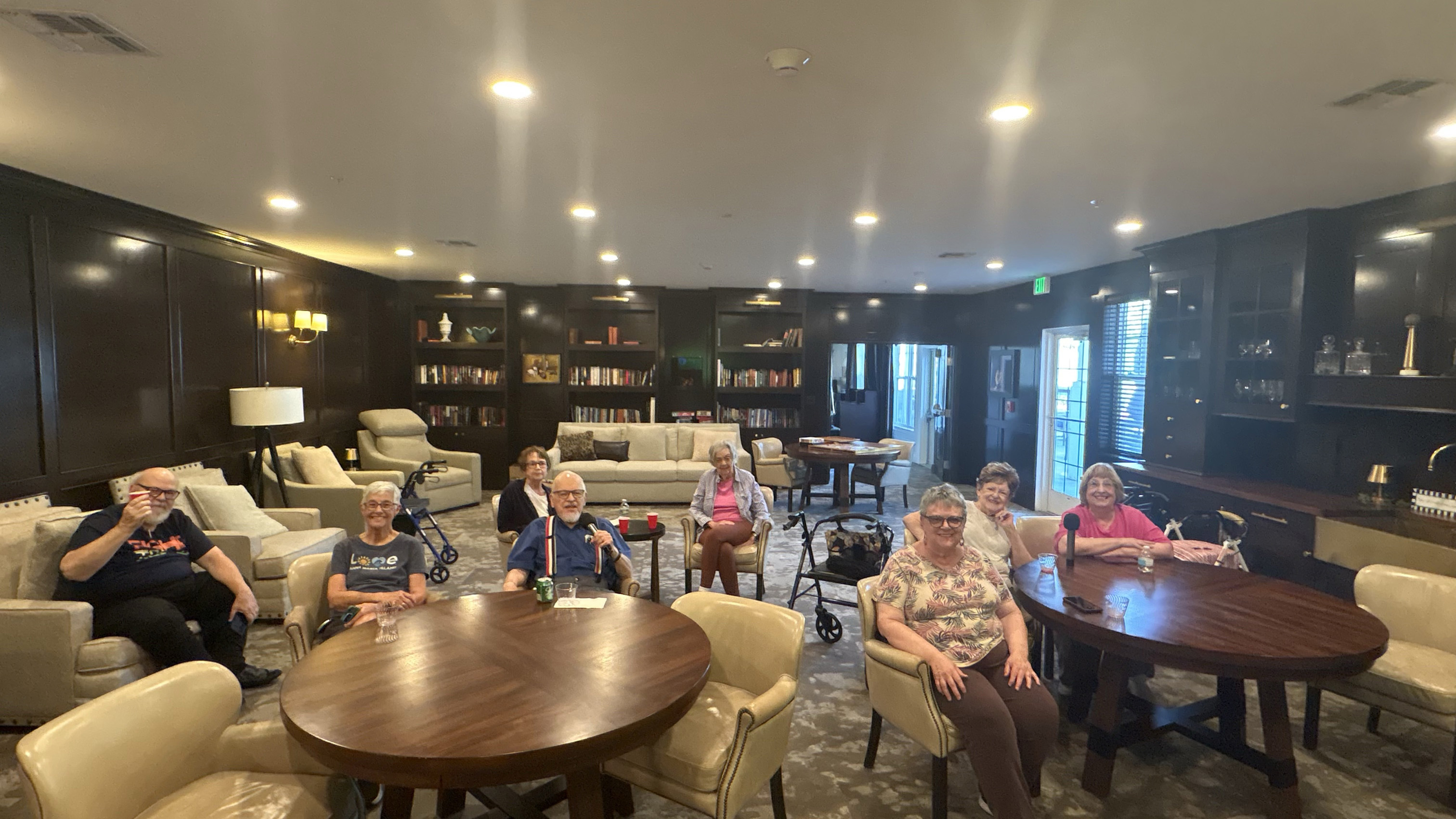 A group of residents enjoying each other's company