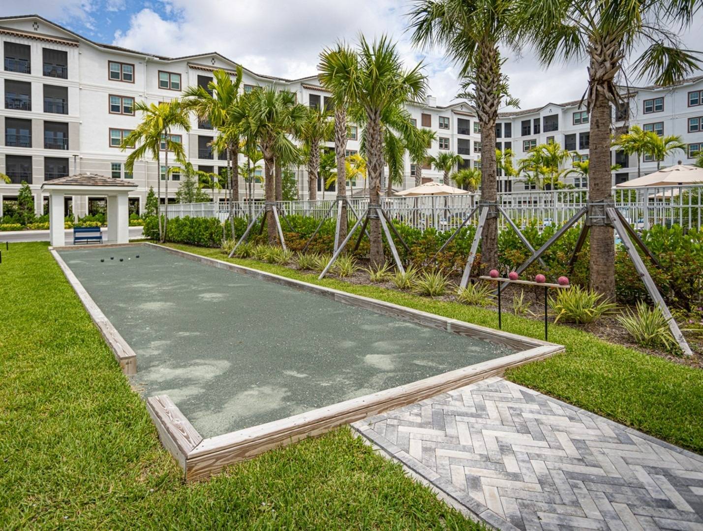 Arcadia Gardens outdoor bocce court