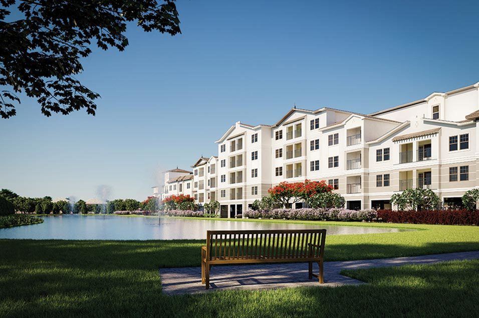 Arcadia Gardens exterior lake shot