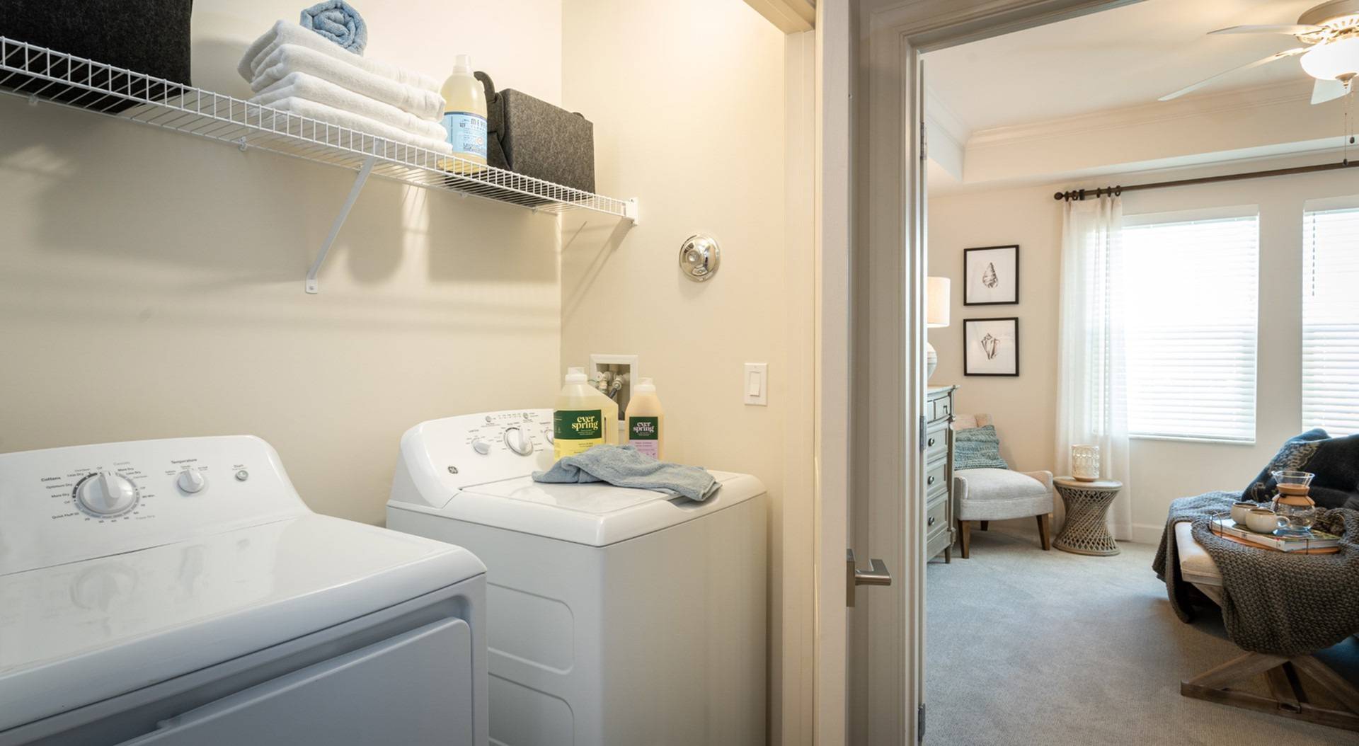 washer and dryer in unit