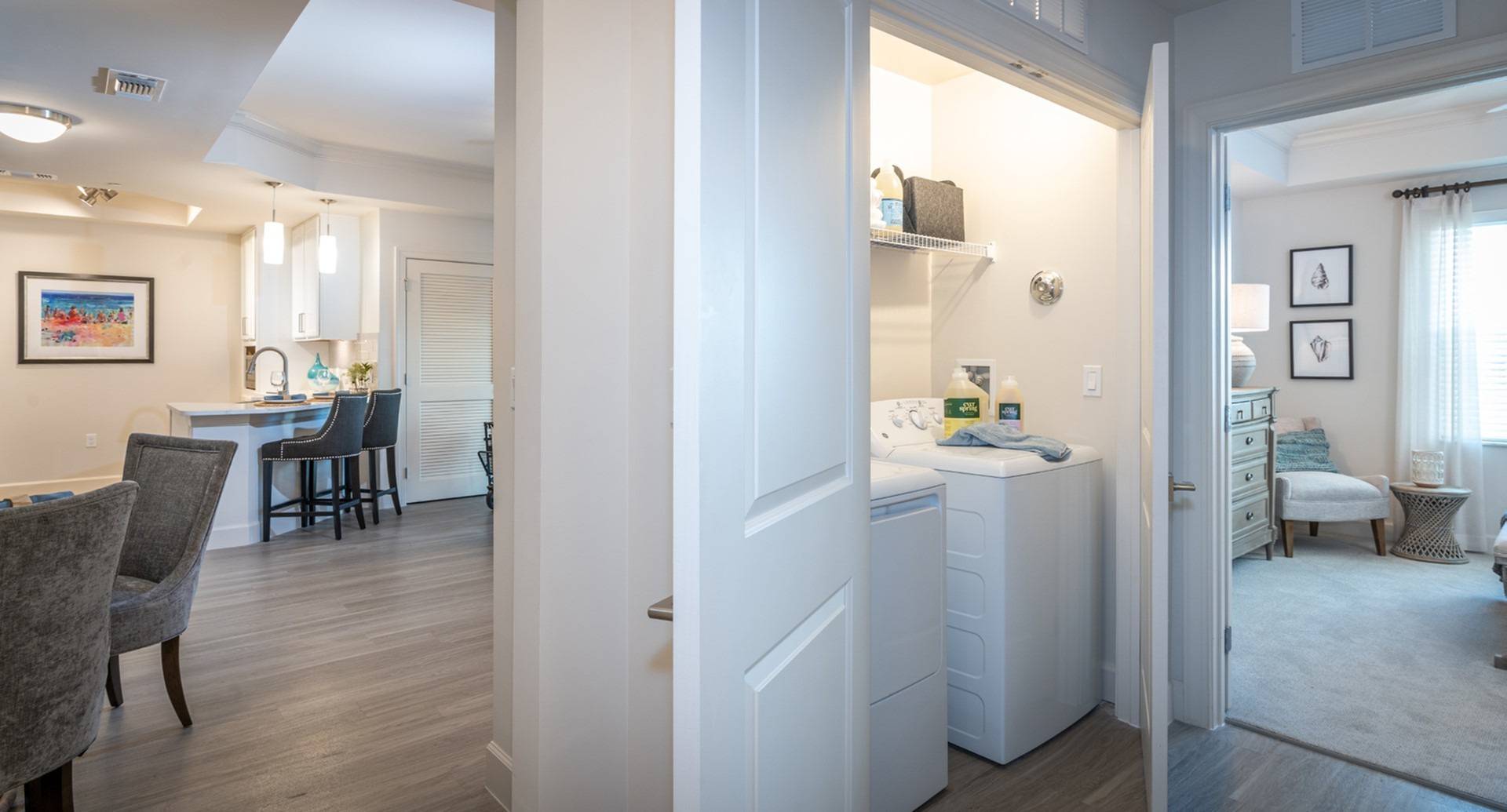 convenient washer and dryer location