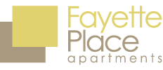 Fayette Place Apartments logo featuring modern and elegant design with soft yellow and beige tones.