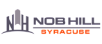 Elegant logo design for Nob Hill Syracuse featuring a modern skyscraper silhouette.