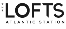Logo for The Lofts at Atlantic Station, featuring bold black lettering.