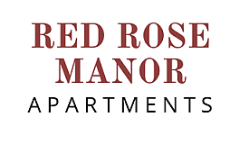 Elegant logo for Red Rose Manor Apartments, highlighting luxury living.
