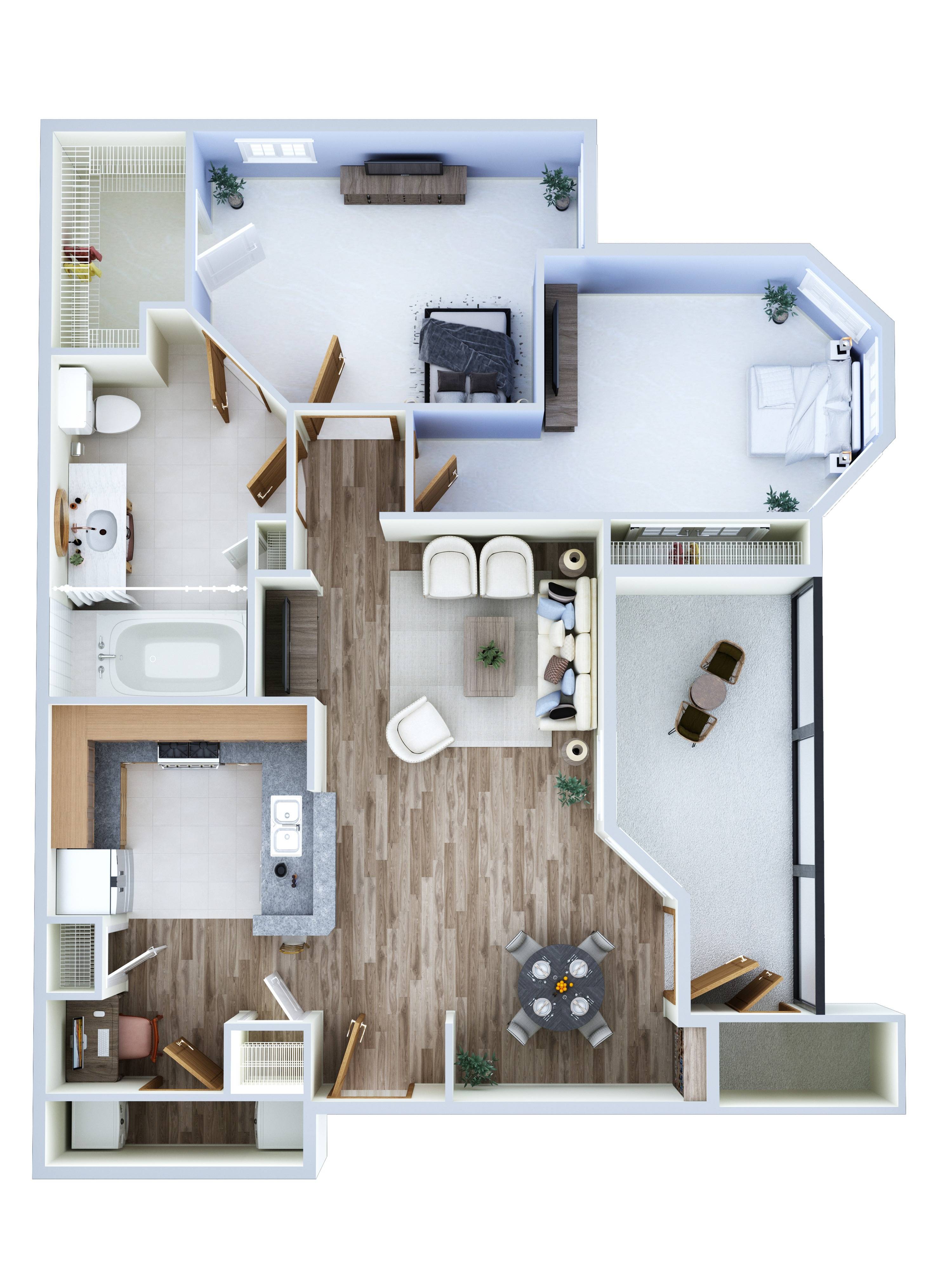 B1 2 Bed Apartment The Addison at Sugar Land