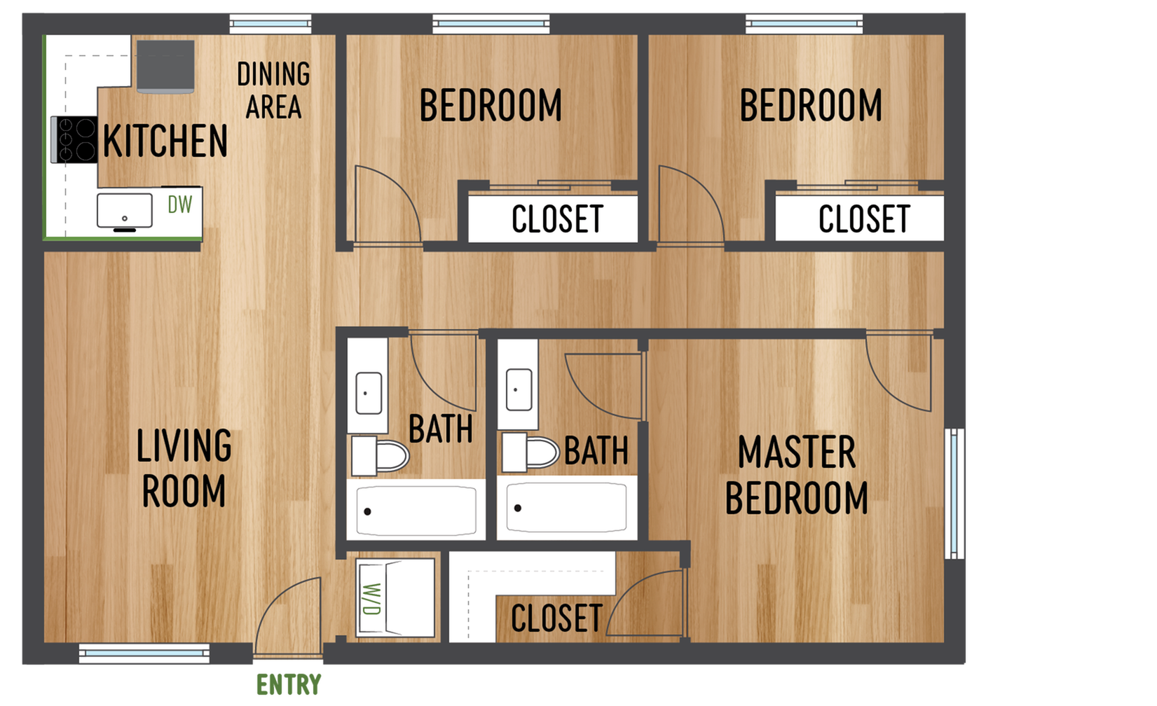 D1 3 Bed Apartment Century Apartments