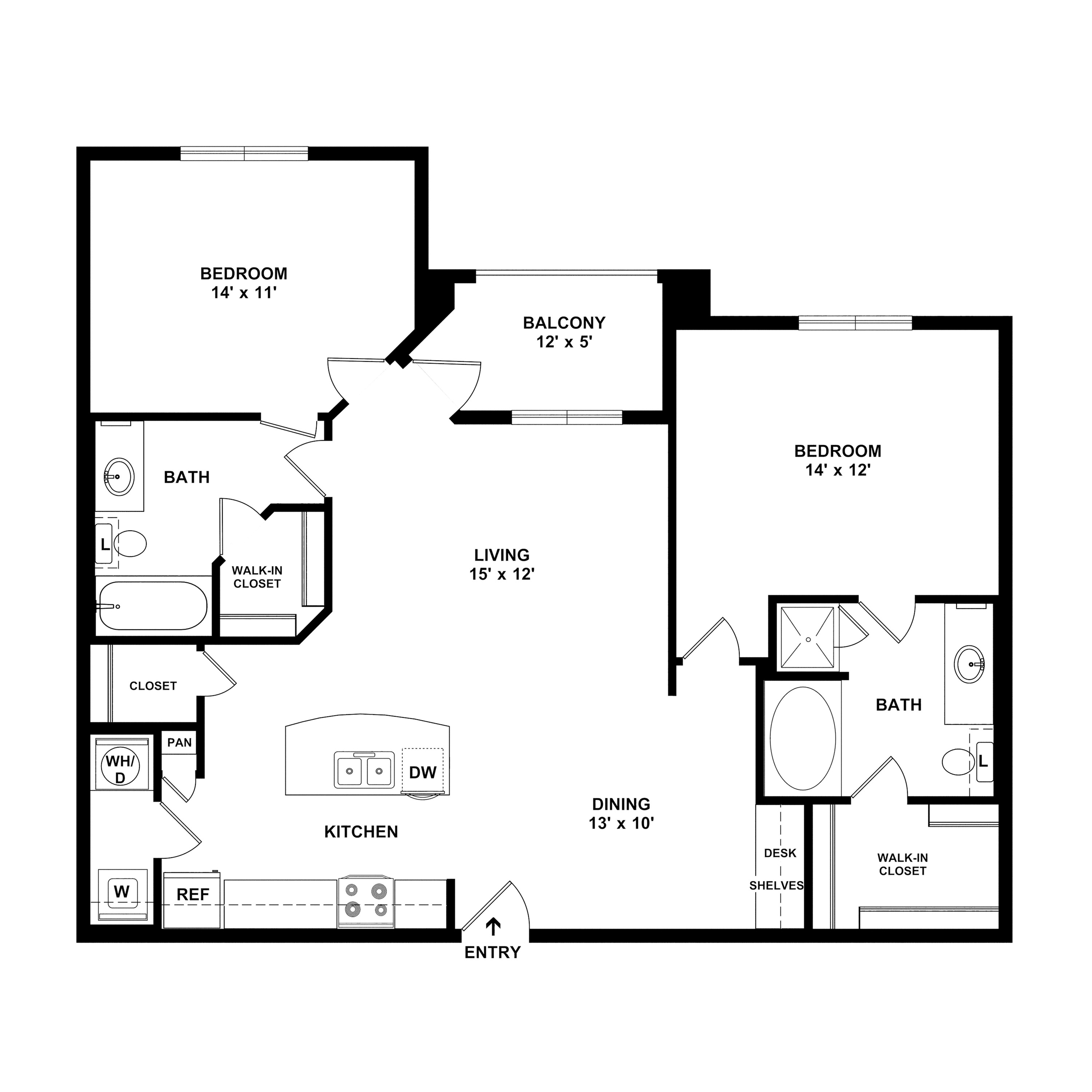 1 2 Bed Apartments Check Availability The Henry at Jones Road