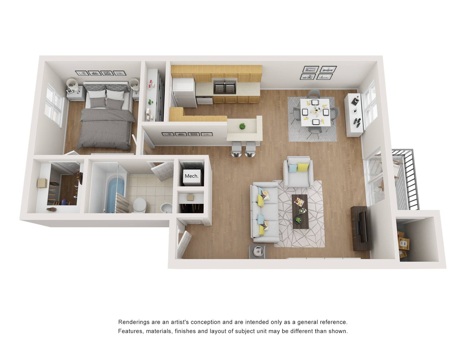 A1 1 Bed Apartment Windchase Apartments