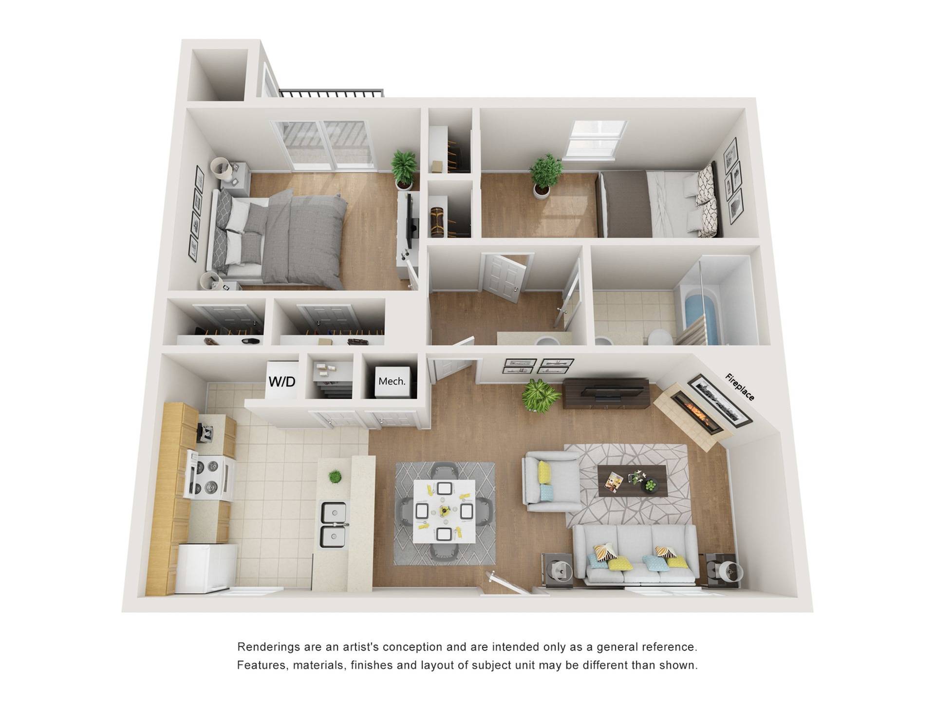 B2 2 Bed Apartment Windchase Apartments